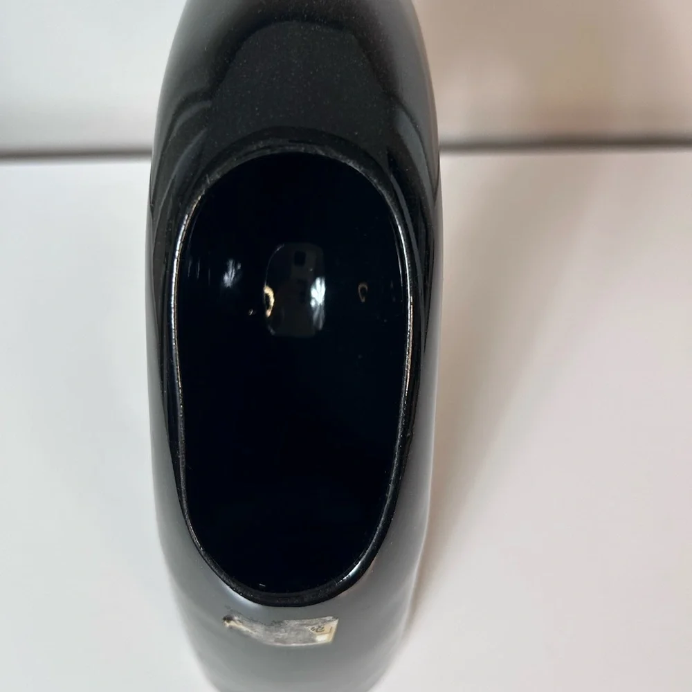 Vintage Toyo MCM Modernist Sculptural Black Ikebana Vase Japanese Style - Picture 4 of 9